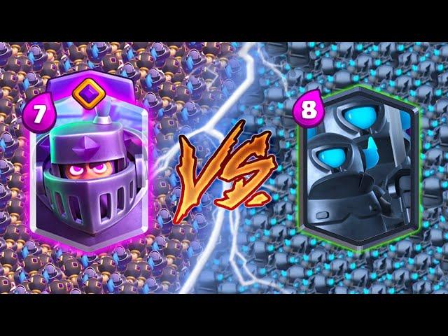 EVOLVED MEGA KNIGHT Vs 2x MINI PEKKA - Clash Royale Battle