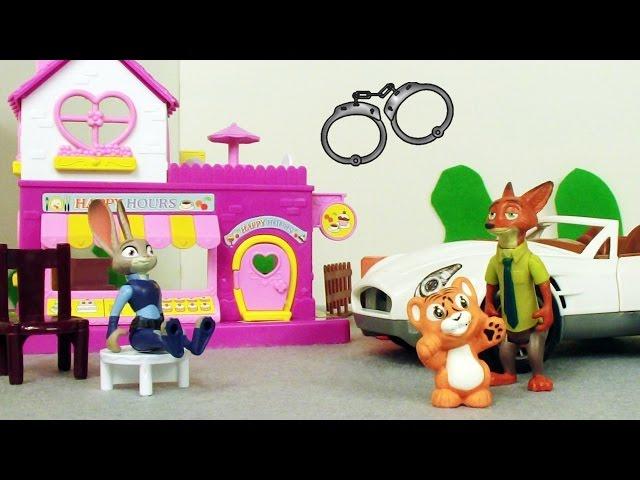 Зверополис - Игрушки из мультфильмов - Приключения в кафе