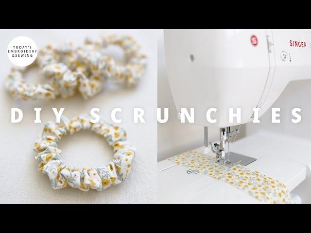 scrunchies diy + how to make scrunchies with a sewing machine (mini size)