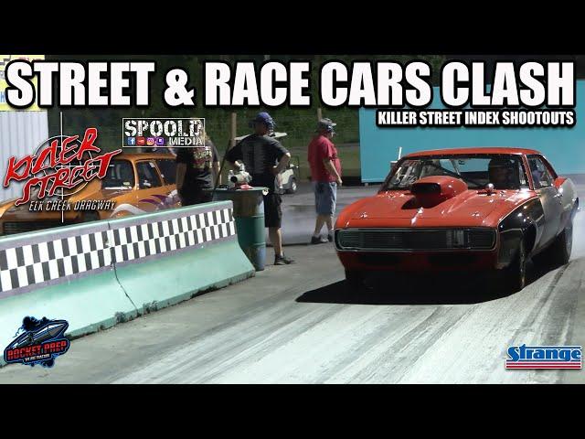 STREET CARS AND RACE CARS CLASH!!!! INDEX SHOOTOUTS AT KILLER STREET JUNE 2024!!!