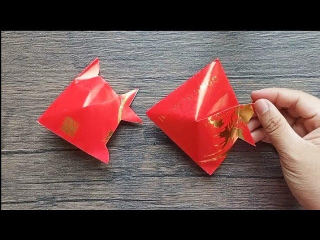 How to make fish decorations for Chinese New year Using Red Packet | Ang pow