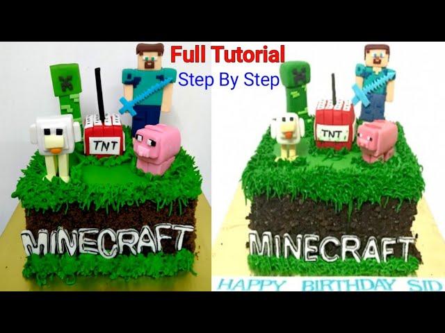 How To Make A Minecraft Cake | Minecraft Xbox Birthday Cake Tutorial | Minecraft Cake Ideas