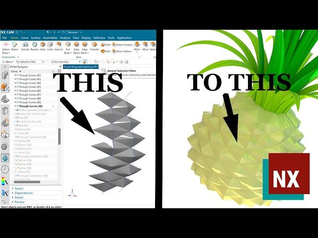 Creating a Pineapple in Siemens NX & Advanced Surfacing Techniques - Walkthrough