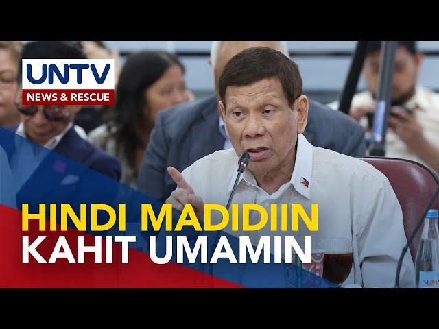 Mga pahayag ni ex-Pres. Duterte sa umano’y pagpatay, hindi sapat para makasuhan – NBI chief