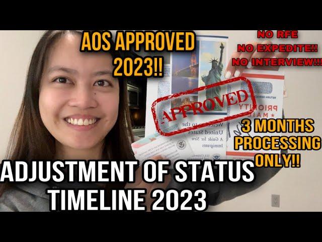 ADJUSTMENT OF STATUS TIMELINE 2023 under K1 VISA | APPROVED 2023!! INTERVIEW WAIVED |