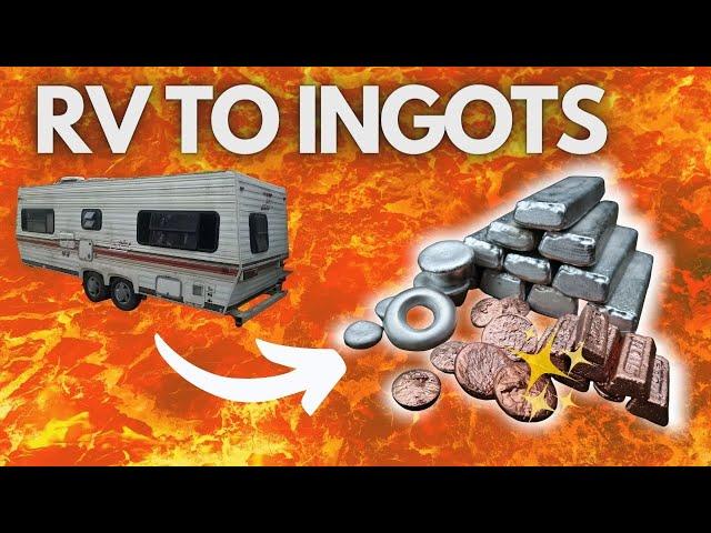 Melting an RV into Metal Ingots with a Homemade Foundry