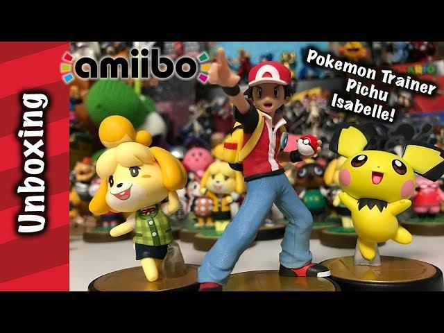 Pichu, Pokemon Trainer and Isabelle Amiibo Unboxing