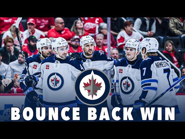 BOUNCE BACK WIN - Winnipeg Jets Beat Detroit Red Wings 6-2
