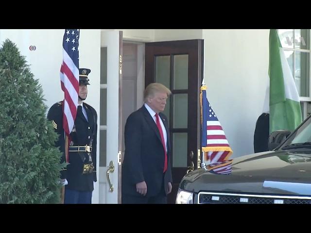 President Trump Greets Nigeria's President Muhammadu Buhari