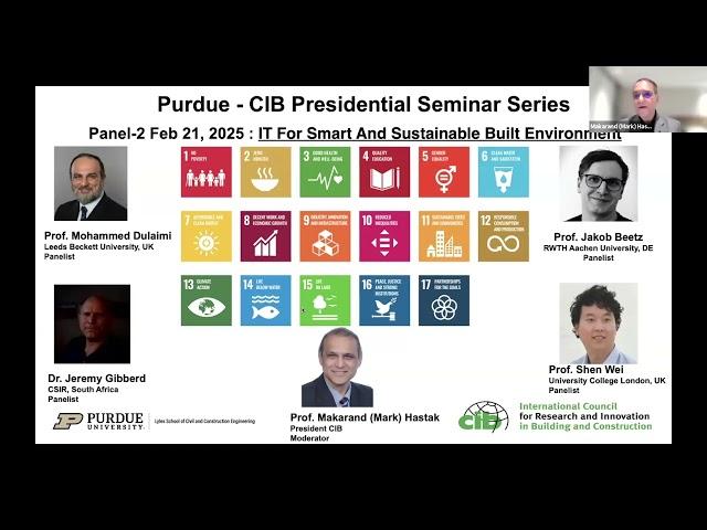 IT for Smart and Sustainable Built Environment - panel discussion - Feb 21 2025