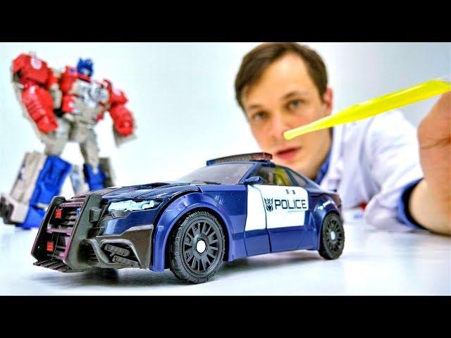Игры в больницу и Доктор Ой. Трансформеры: Оптимус Прайм и полицейские машинки @GulliverRu