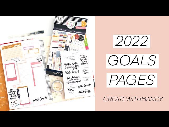 Plan with Me // 2022 Goals Pages // CreatewithMandy