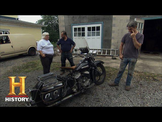 American Pickers: A Vintage 1947 Flathead Harley Davidson Motorcycle (Season 12) | History