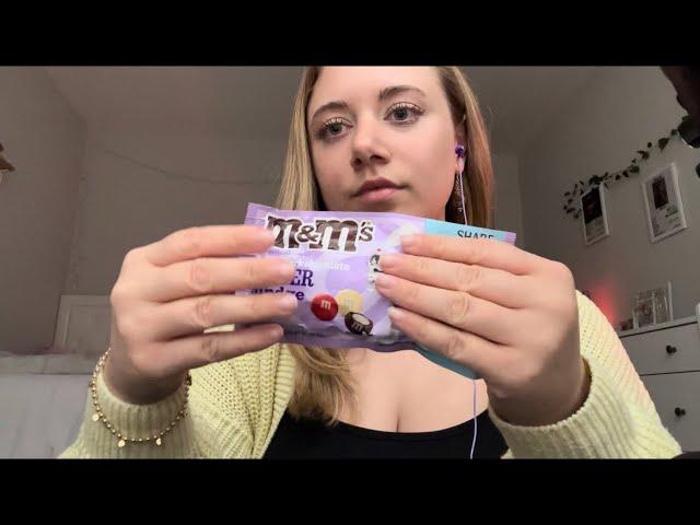 asmr what I got in my Easter basket 🩷 (fingertip tapping, tracing, crinkles, whisper)