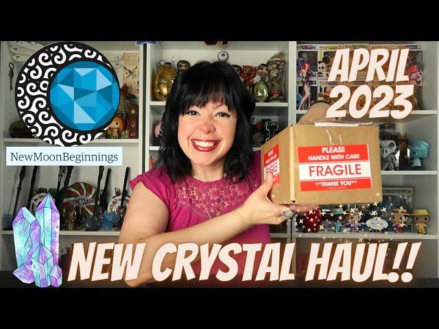 NEW CRYSTAL HAUL! | NewMoonBeginnings | CRYSTALS , CRYSTAL CANDLES & MYSTERY BOX |  April 2023