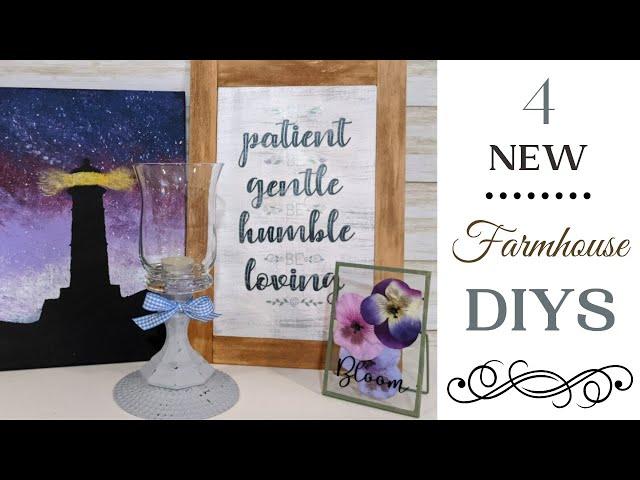 4 NEW FARMHOUSE DIYS ON A BUDGET | MODERN FARMHOUSE DECOR | EASY DOLLAR TREE DIYS