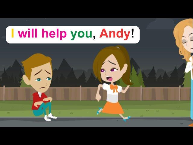 An important day for Andy - English Funny Animated Story - Ella English