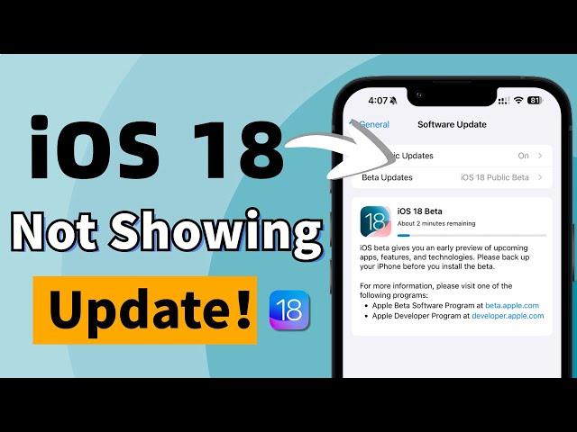 Fix iOS 18 Update Not Showing | Upgrade&Downgrade iOS 18 With One Click!