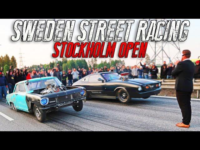 Street Racing in front of POLICE | Stockholm Open MOVIE