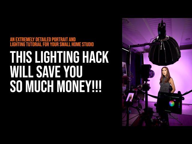 This Lighting Hack will SAVE YOU so much money! A portrait tutorial for your small home studio.