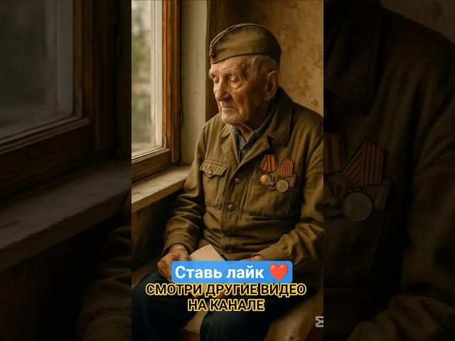 Ветеран ВОВ все ждёт... #ссср #ветеран #9мая #ностальгия #история #ai #шортс