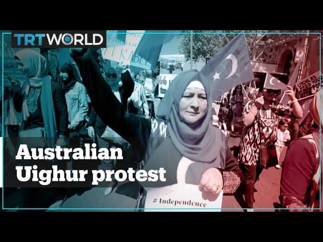 Australian Uighurs protest against the Chinese government