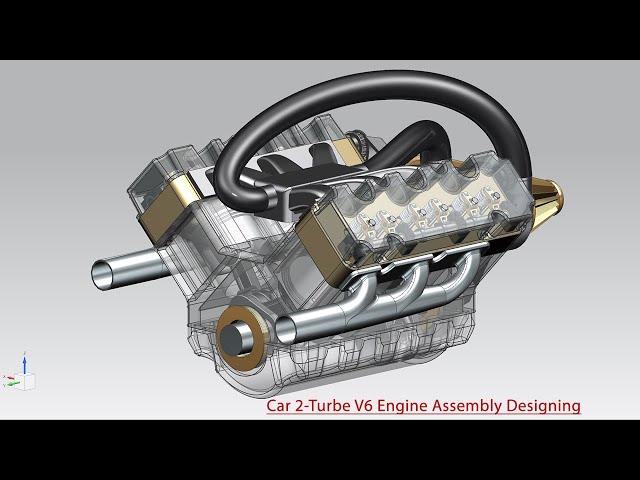 Siemens NX 2212 Tutorial || Car Engine (2Turbo V6) Advanced Assembly Designing (Volume-1)