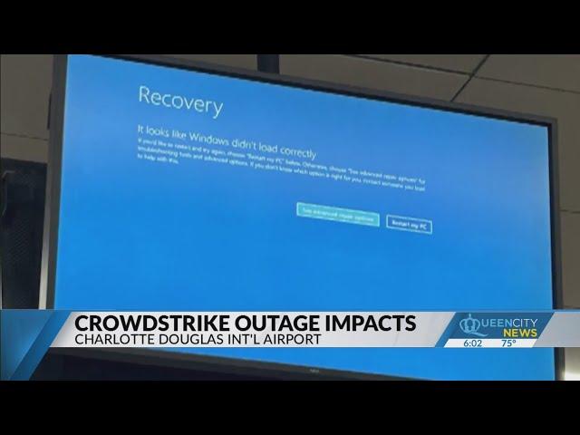 Global tech outage update at Charlotte Airport