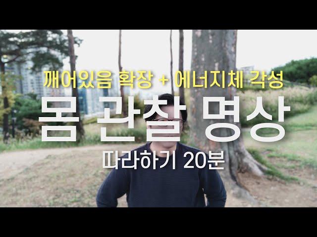 몸 관찰 명상(20분)ㅣ깨어있음 확장과 에너지체 각성을 위한 몸 관찰하기ㅣ명상가이드 20분ㅣ홍익학당 명상