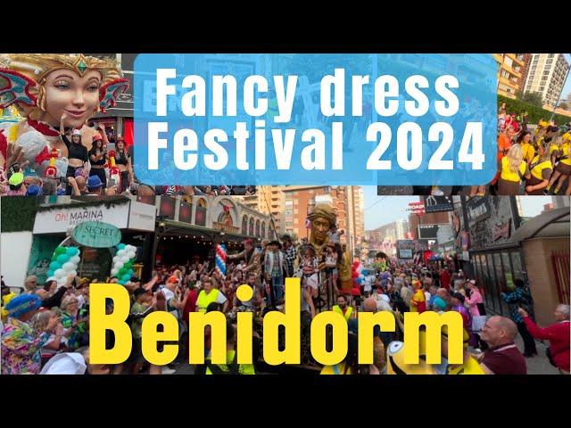 Benidorm, fancy dress festival in Benidorm Spain 2024 | Benidorm festival full video