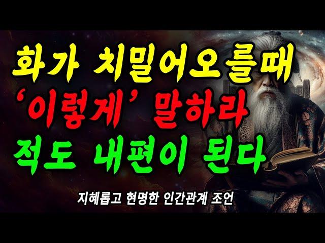 더이상 화의 노예가 되지마라 | 현명한사람은 화났을때 '이렇게' 말한다 | 감정을 다스리는 대화법 5가지 | 화다스리기 | 공자| 정약용 | 마음 | 지혜 | 명언 | 조언