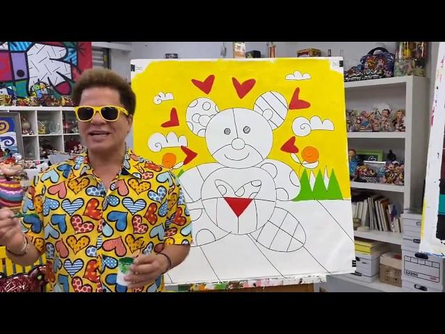 Painting Class with Romero Britto - Aula de Pintura com Romero Britto (Teddy Bear)