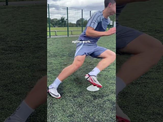 Footballers solo training session