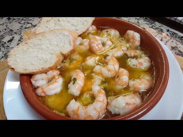 La receta de GAMBAS AL AJILLO más deliciosas que comerás. La receta paso a paso que todos me piden