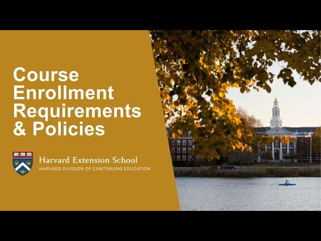 Course Enrollment Requirements and Policies