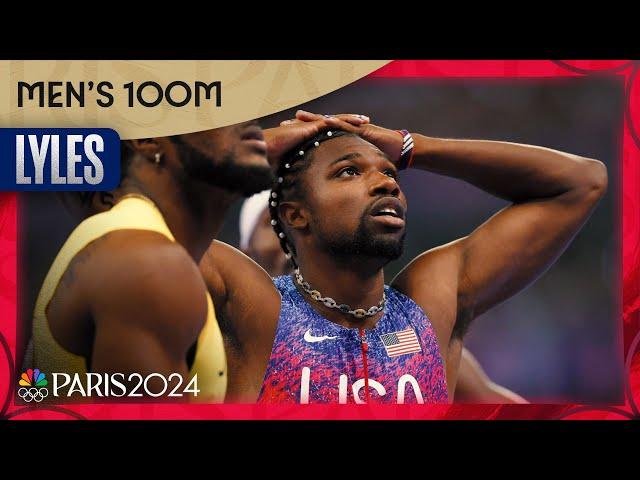 Noah Lyles pulls off UNBELIEVABLE 100m win by tightest of margins | Paris Olympics | NBC Sports