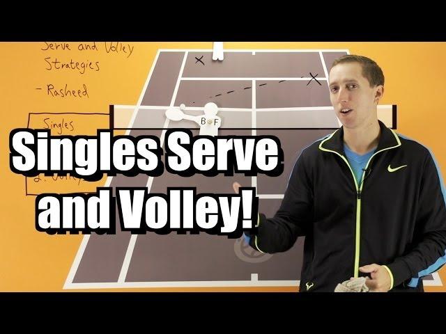 Singles Serve and Volley Strategy - Tennis Lesson - Tactics for Serve and Volley