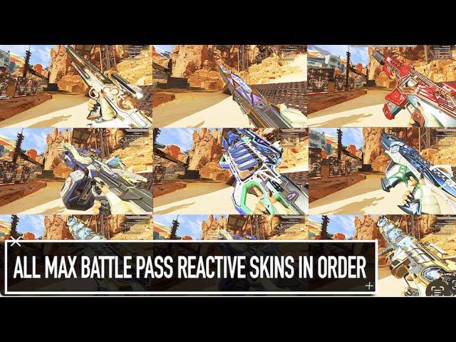 ALL TIER 100 & 110 Max Battle Pass Reactive Skins In ORDER From Season 1-16 Apex Legends (2023)