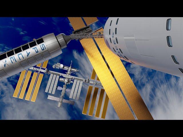 SpaceX Artificial Gravity Concept station VS International Space Station