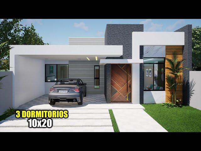 CASA NUEVA Y MODERNA 10X20 -- TRES DORMITORIOS (RVL CASAS 2024)