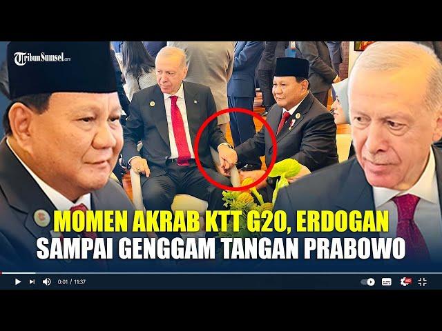 Momen Akrab KTT G20, Erdogan Sampai Genggam Tangan Prabowo