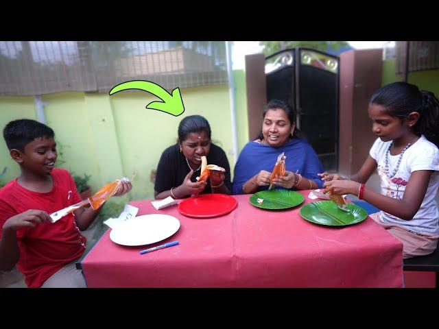 Pause And Eat Challenge | Semma Funny Challenge | Mrs.Abi Time