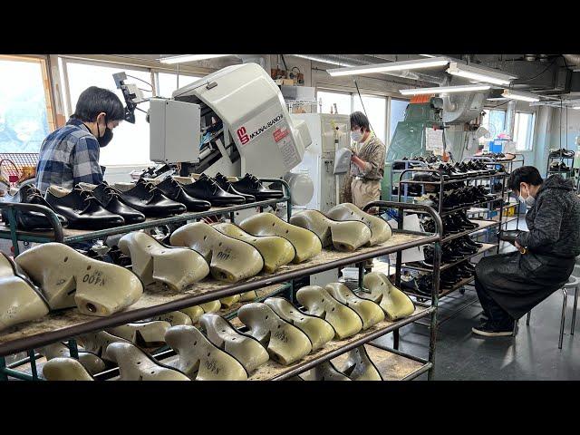 靴を大量生産するプロセス。Made In JAPAN! 本革で作る日本の靴工場