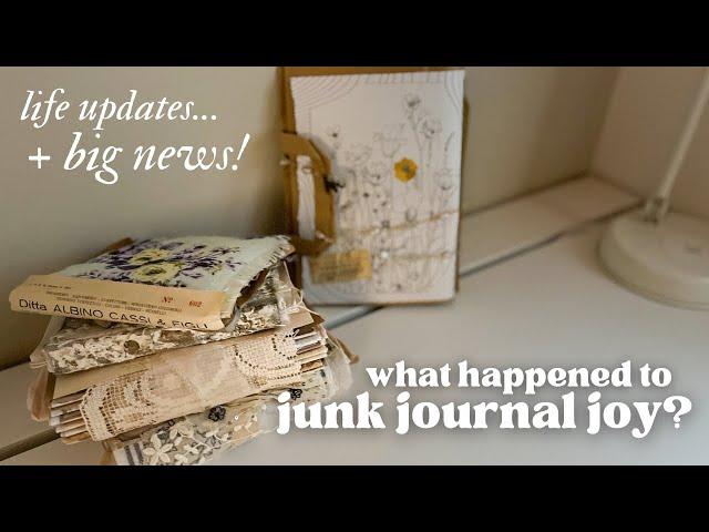 Making a junk journal after a long time + chit chat and a big announcement!