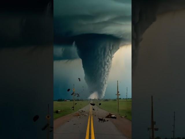 Massive Tornado on the horizon  #tornado #storm #terribletornado