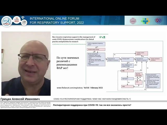 Респираторная поддержка при COVID 19 Грицан А.И.