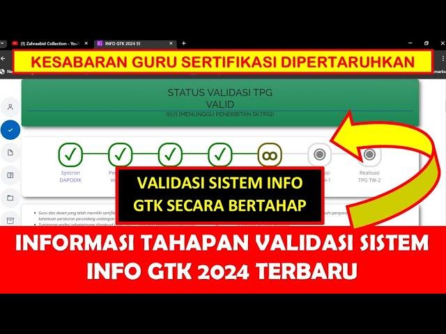 INFORMASI TAHAPAN VALIDASI SISTEM INFO GTK 2024 TERBARU