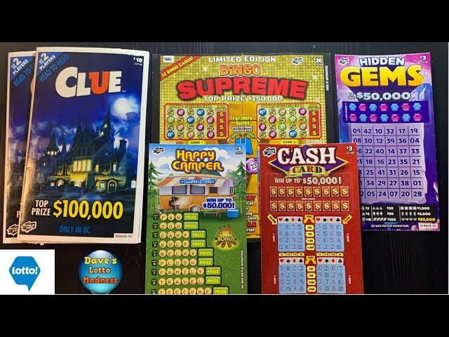 GIANT BINGO SCRATCH OFF 2 PLAYER CLUE TICKETS & MORE!