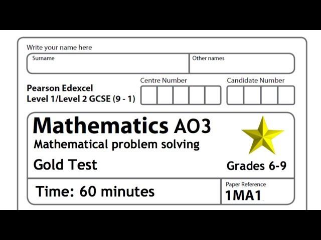 Grade 6-9 Revision (problem solving) | GCSE (9-1) Mathematics AO3 60 minute revision