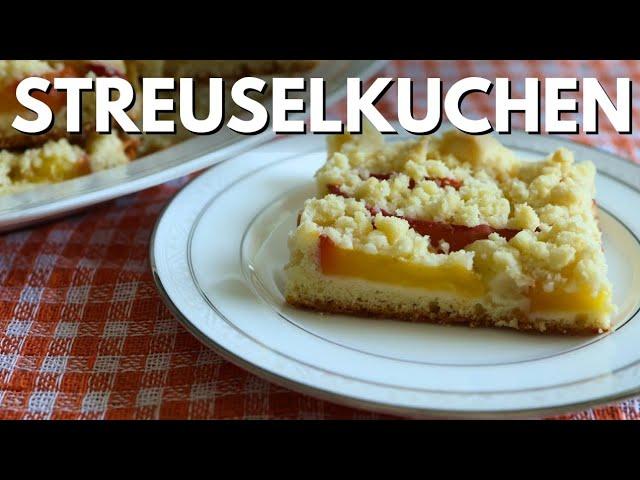 Peach Streusel Cake + a history of the Kaffee Klatsch | Pfirsich-Streusel Kuchen vom Blech